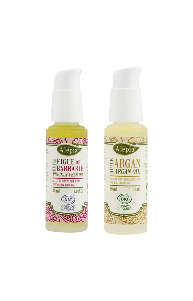 Duo d'huiles bio régénérantes & anti-âge - Argan & figue de Barbarie - 2 x 30 ml
