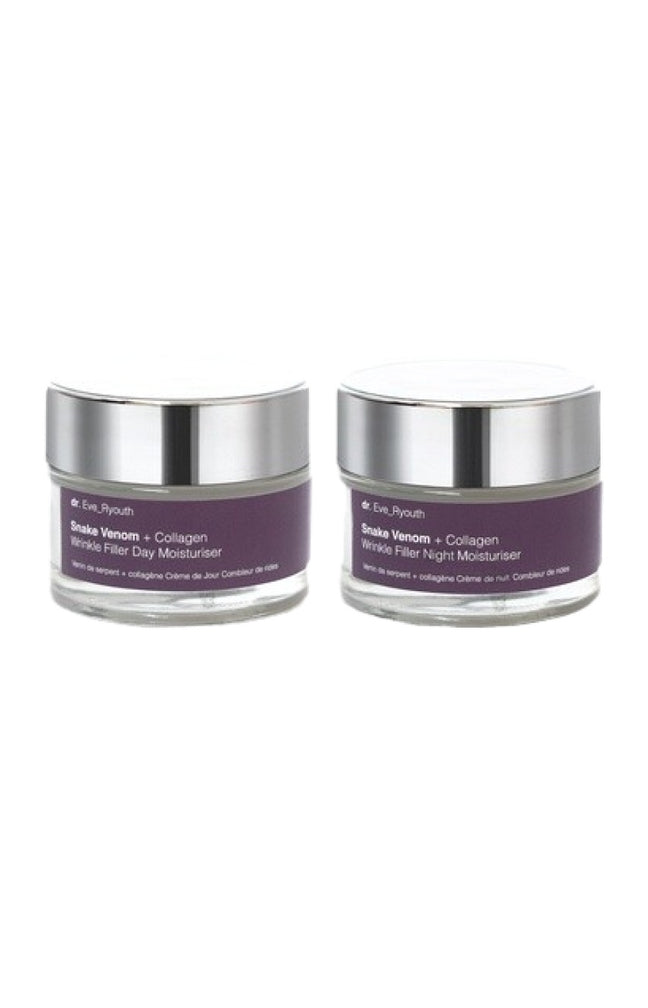 Crèmes anti-rides - Venin de serpent & collagène - Jour & nuit - 2 x 50 ml