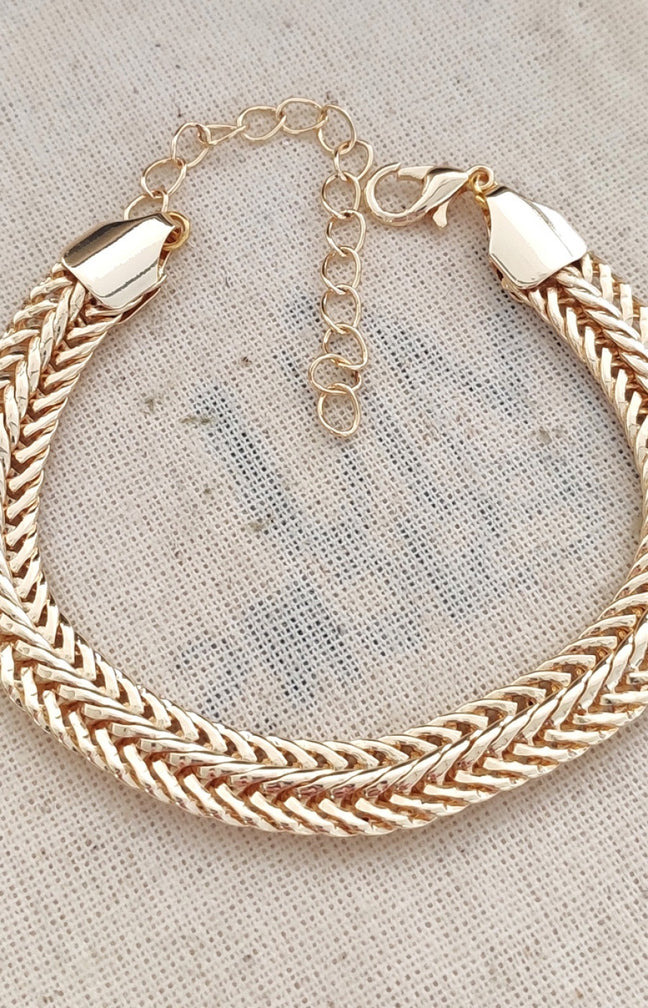 Bracelet - Twist - Laiton plaqué à l'or fin