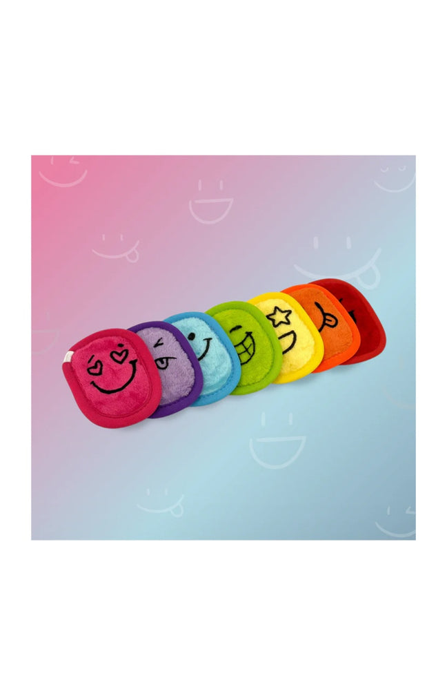 Disques démaquillants réutilisables - Smiley Edition - 7 unités