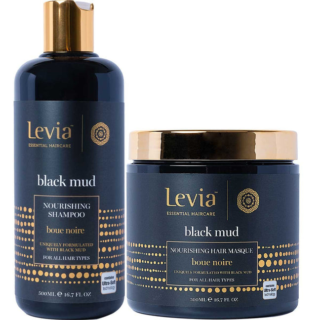 Shampoing & masque nourrissants - Boue noire de la mer Morte - 2 x 500 ml