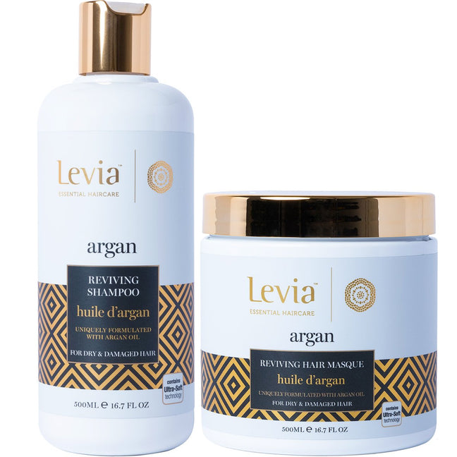 Shampoing & masque revitalisants - Huile d'argan - Cheveux secs & abîmés - 2 x 500 ml