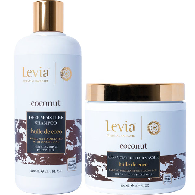 Shampoing & masque hydratation intense - Huile de coco - Cheveux très secs & crépus - 2 x 500 ml