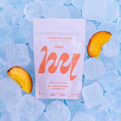 Pastilles aromatisées - Glow - Pêche & hibiscus - 15 billes